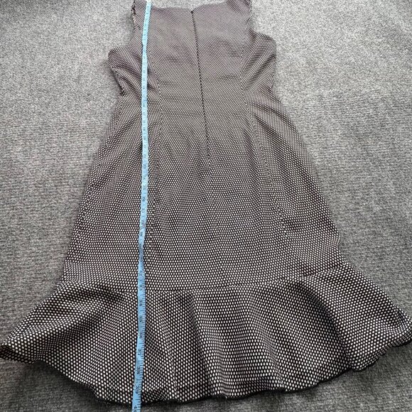 WHBM Dress Womens 12 Polka Dot Sleeveless‎ Flounce Ruffle Hem Sophisticated Work - Picture 11 of 13